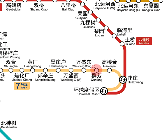 Qunfang station map