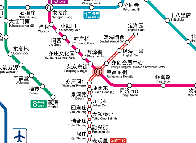 Rongchang Dongjie station map