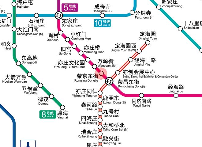 Rongjing Dongjie station map