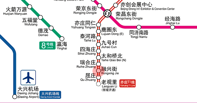 Rongxing Jie station map