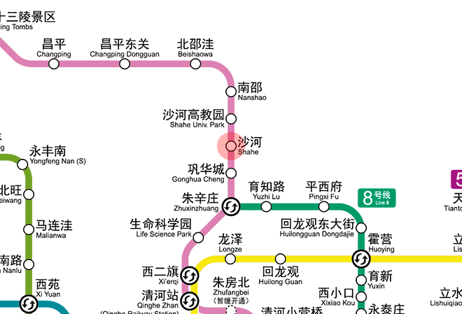 Shahe station map