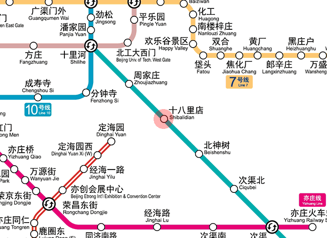 Shibalidian station map