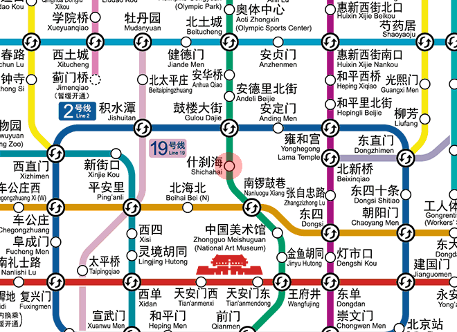 Shichahai station map