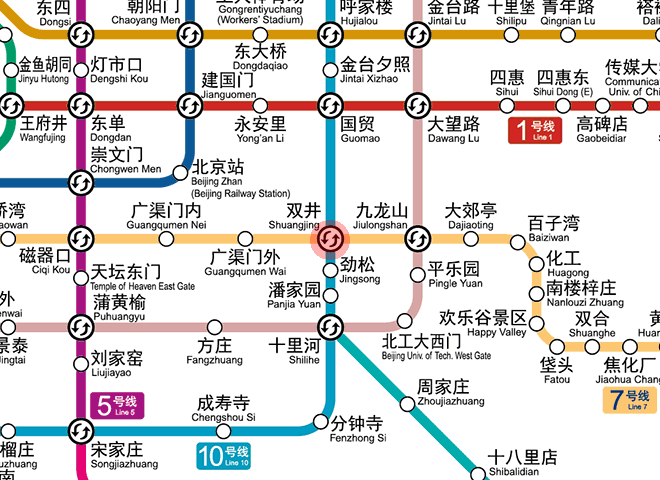 Shuangjing station map