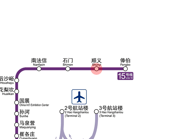 Shunyi station map