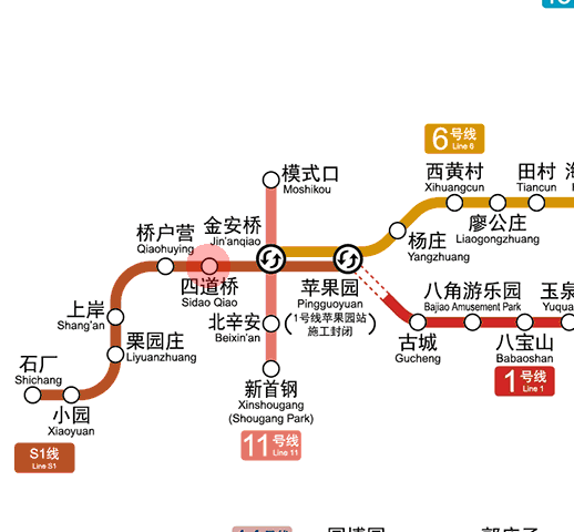 Sidaoqiao station map