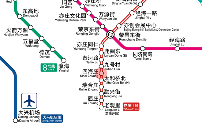 Sihaizhuang station map