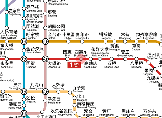 Sihuidong station map