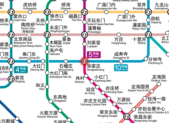 Songjiazhuang station map