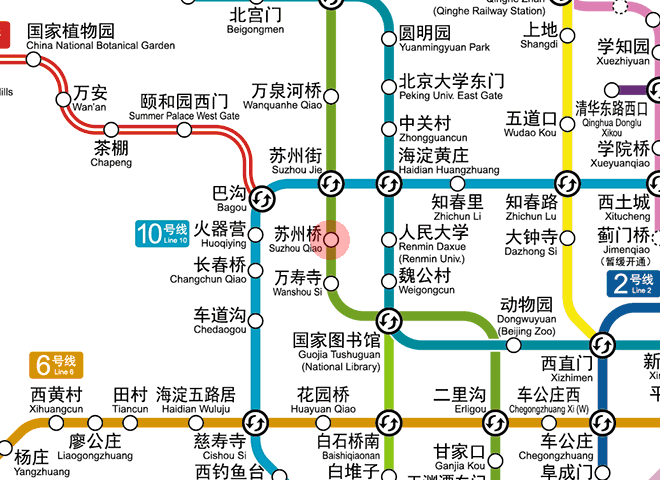 Suzhouqiao station map