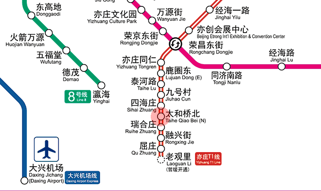 Taiheqiaobei station map