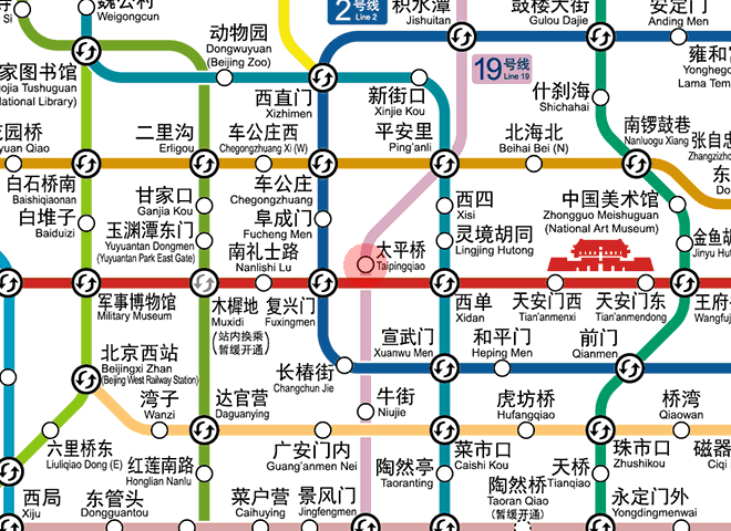 Taipingqiao station map