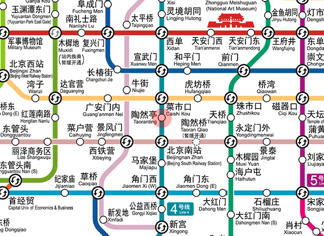 Taoranting station map