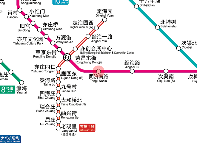 Tongji Nanlu station map