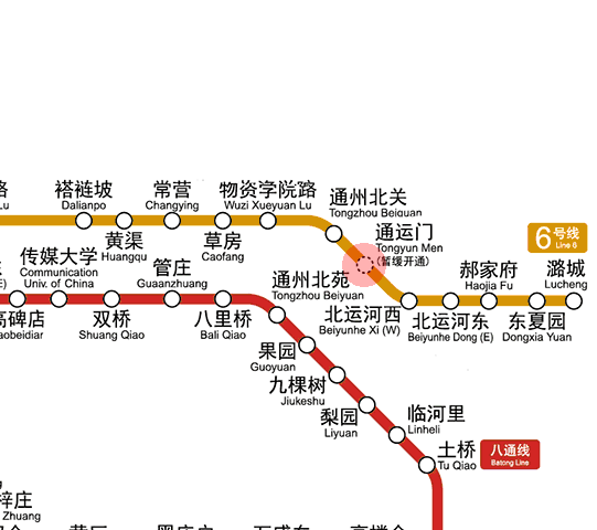 Tongyunmen station map