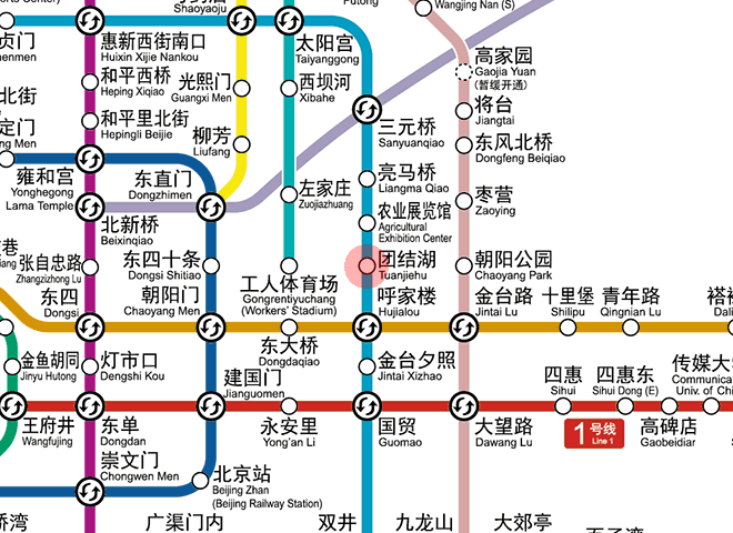 Tuanjiehu station map