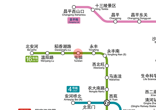 Tundian station map