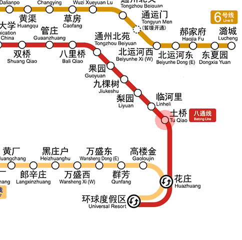 Tuqiao station map