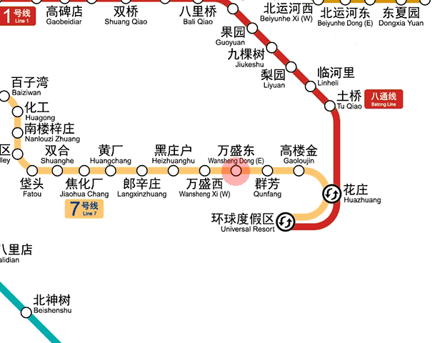 Wanshengdong station map