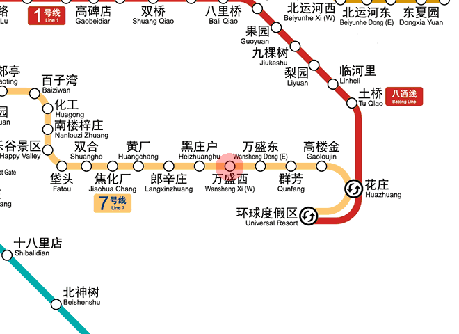 Wanshengxi station map