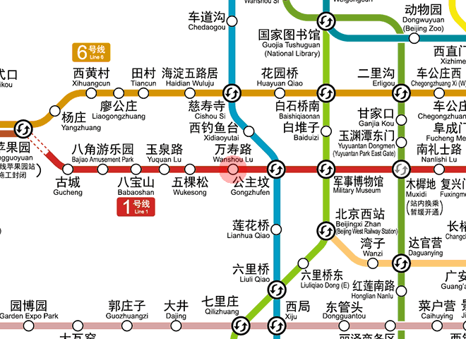 Wanshou Lu station map