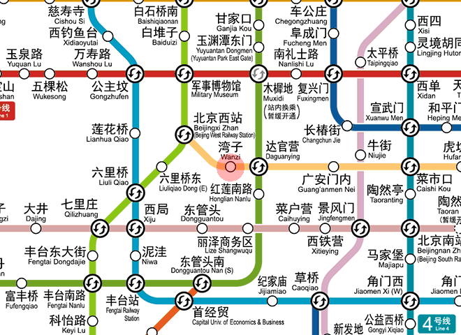 Wanzi station map