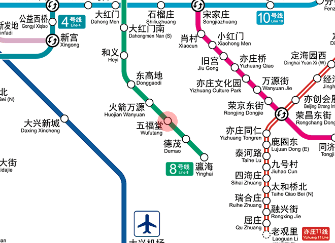 Wufutang station map