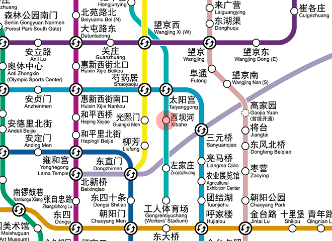 Xibahe station map