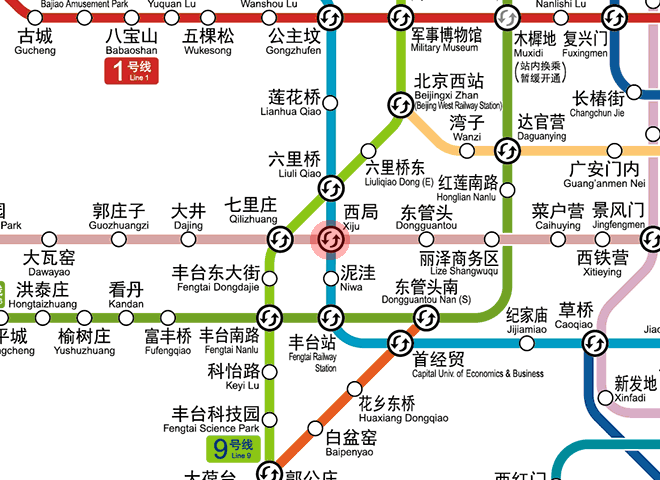 Xiju station map