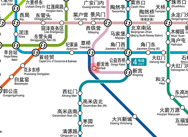 Xinfadi station map