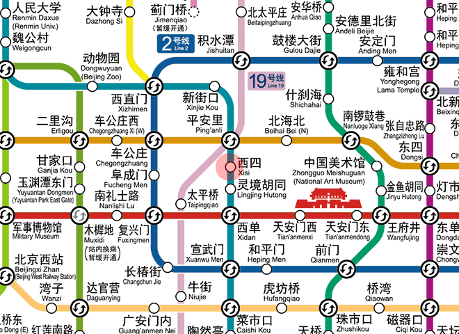 Xisi station map