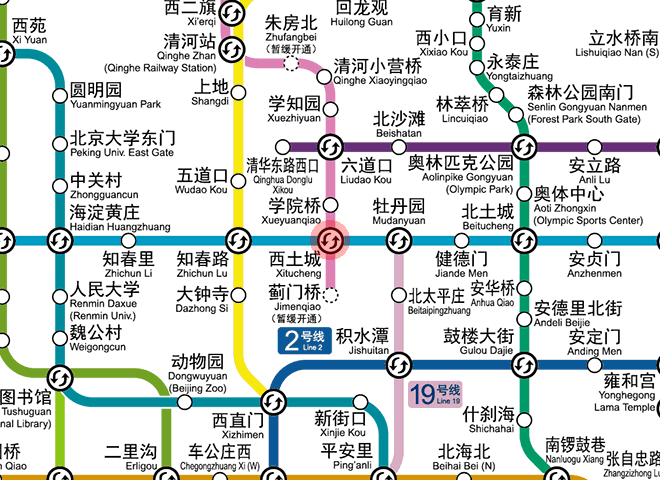 Xitucheng station map