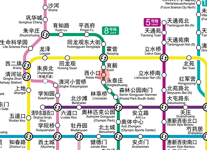 Xixiaokou station map