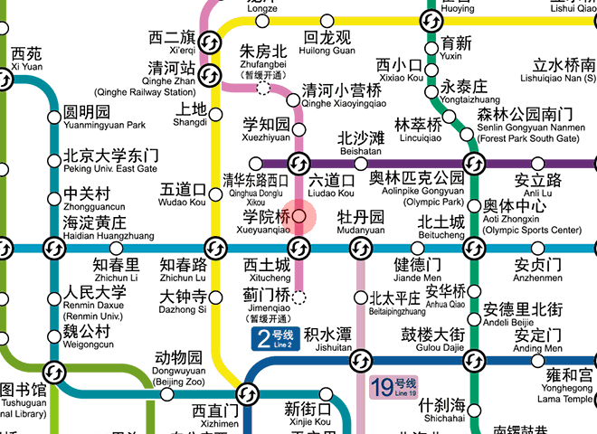 Xueyuanqiao station map
