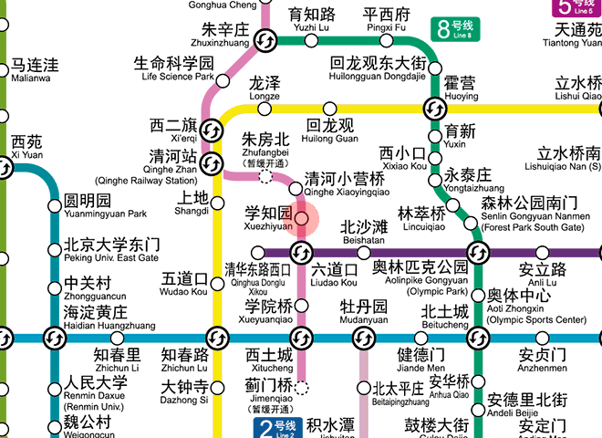 Xuezhiyuan station map