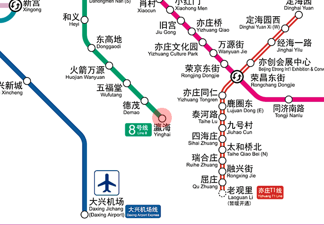 Yinghai station map