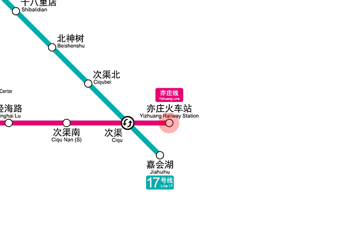 Yizhuang railway station station map