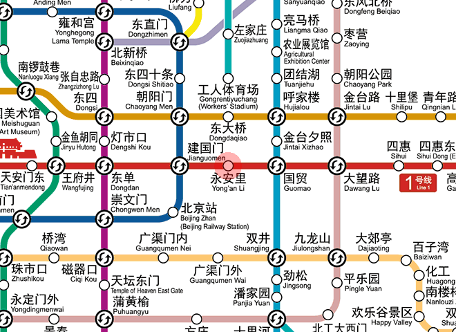 Yong'anli station map