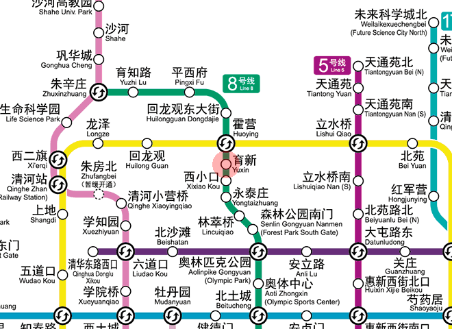 Yuxin station map