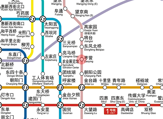 Zaoying station map