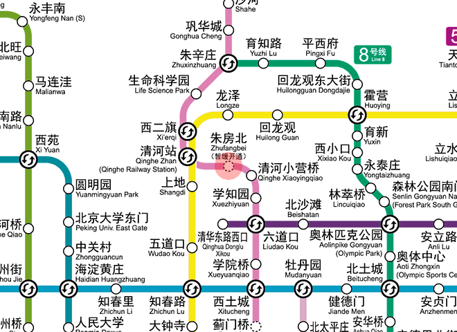 Zhufangbei station map