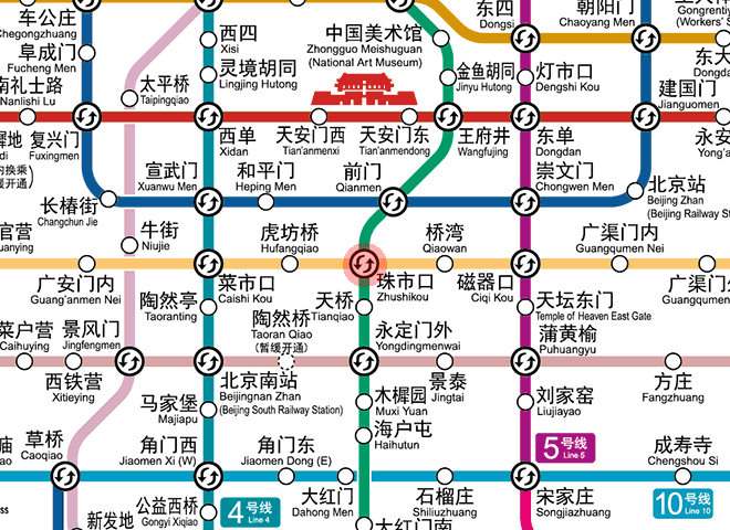 Zhushikou station map