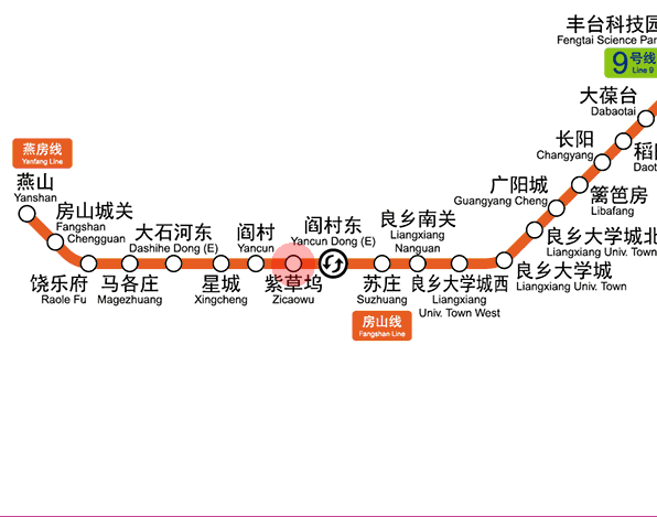 Zicaowu station map