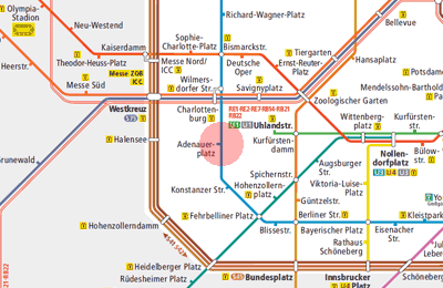 Adenauerplatz station map