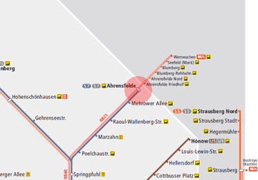 Ahrensfelde station map