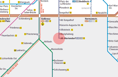 Alt-Mariendorf station map