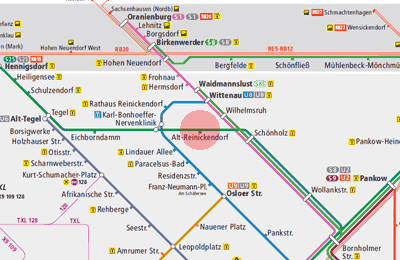 Alt-Reinickendorf station map