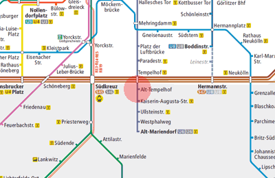 Alt Tempelhof station map