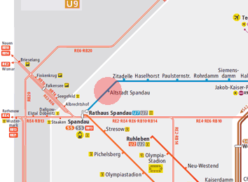Altstadt Spandau station map