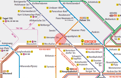 Amrumer Strasse station map